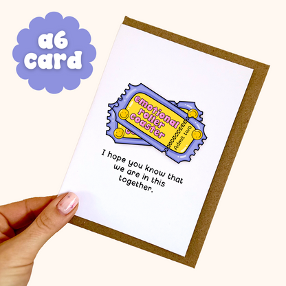 Emotional Roller Coaster | A6 Greetings Card