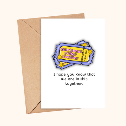 Emotional Roller Coaster | A6 Greetings Card