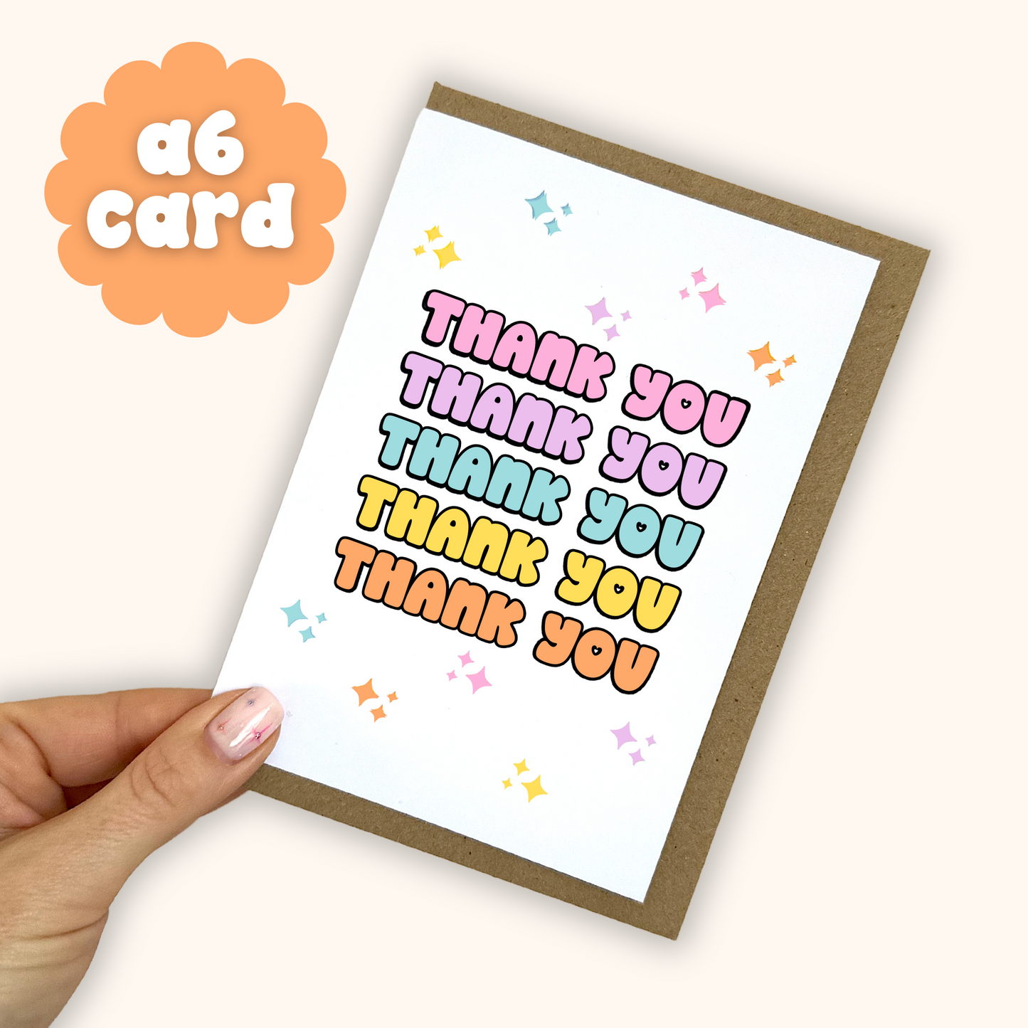 Thank You | A6 Greetings Card