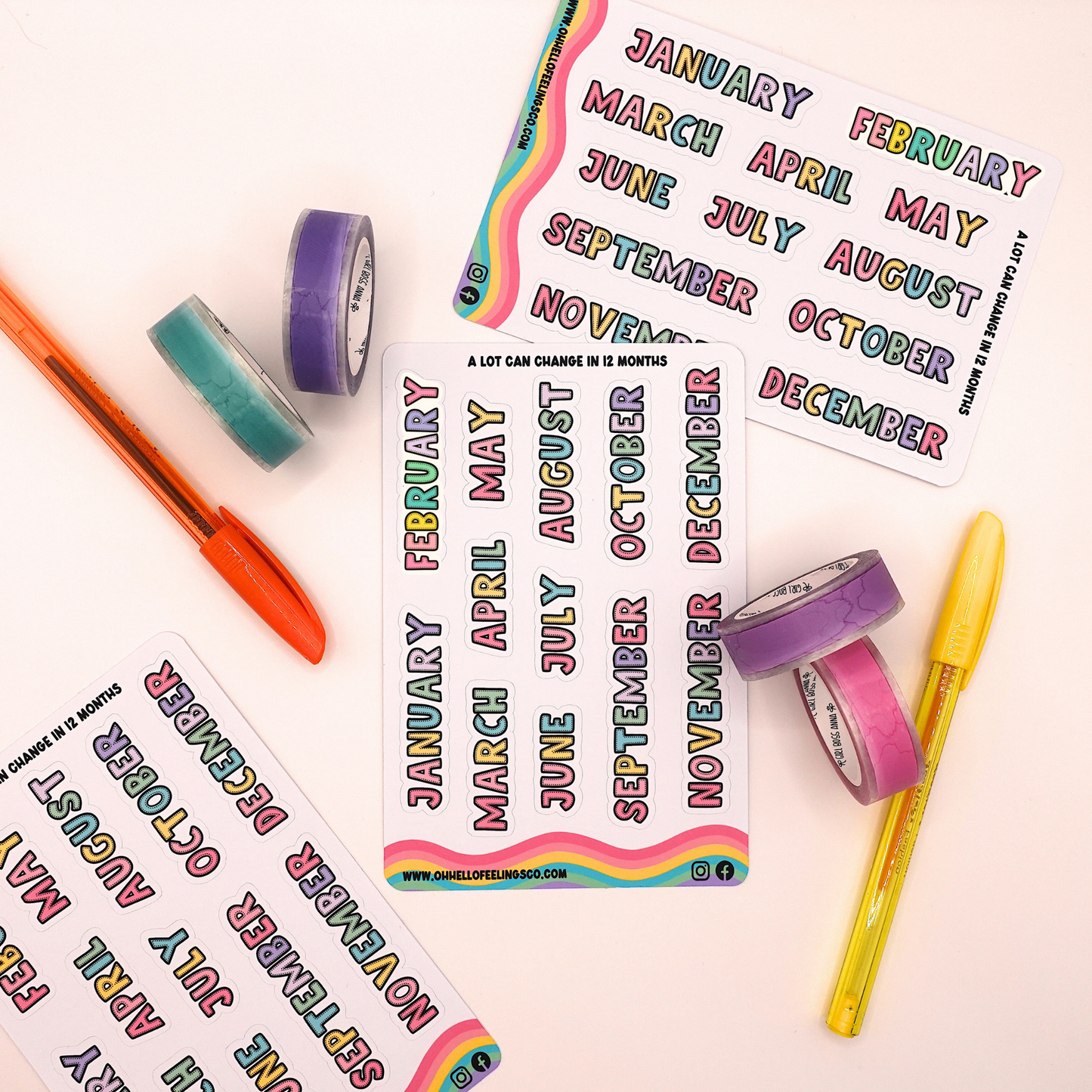 Larger Months | Sticker Sheet