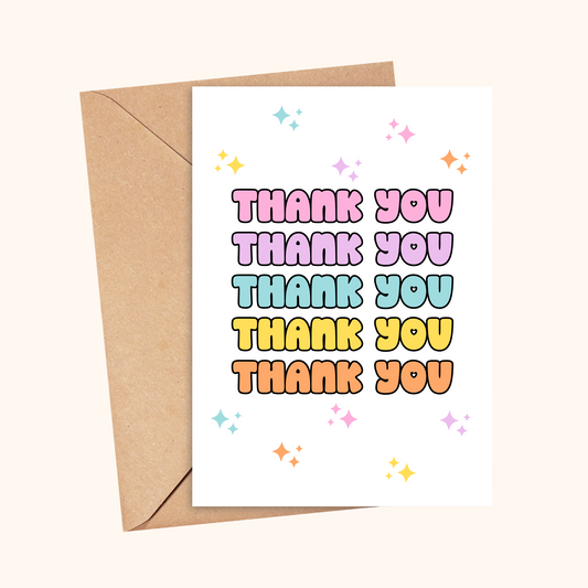 Thank You | A6 Greetings Card