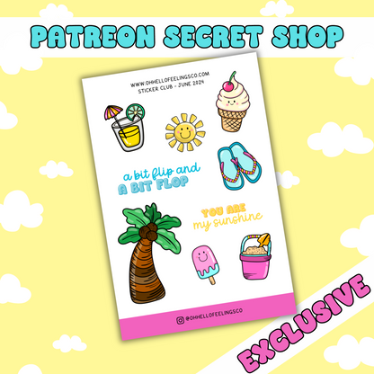 Summer Vibes | Patreon Exclusive Sticker Sheet