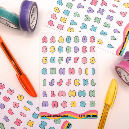 Alphabet Letters | Sticker Sheets