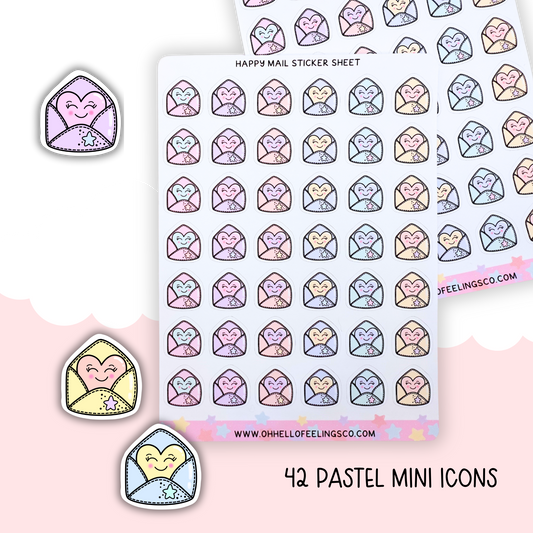 Happy Mail | Mini Icon Sticker Sheet