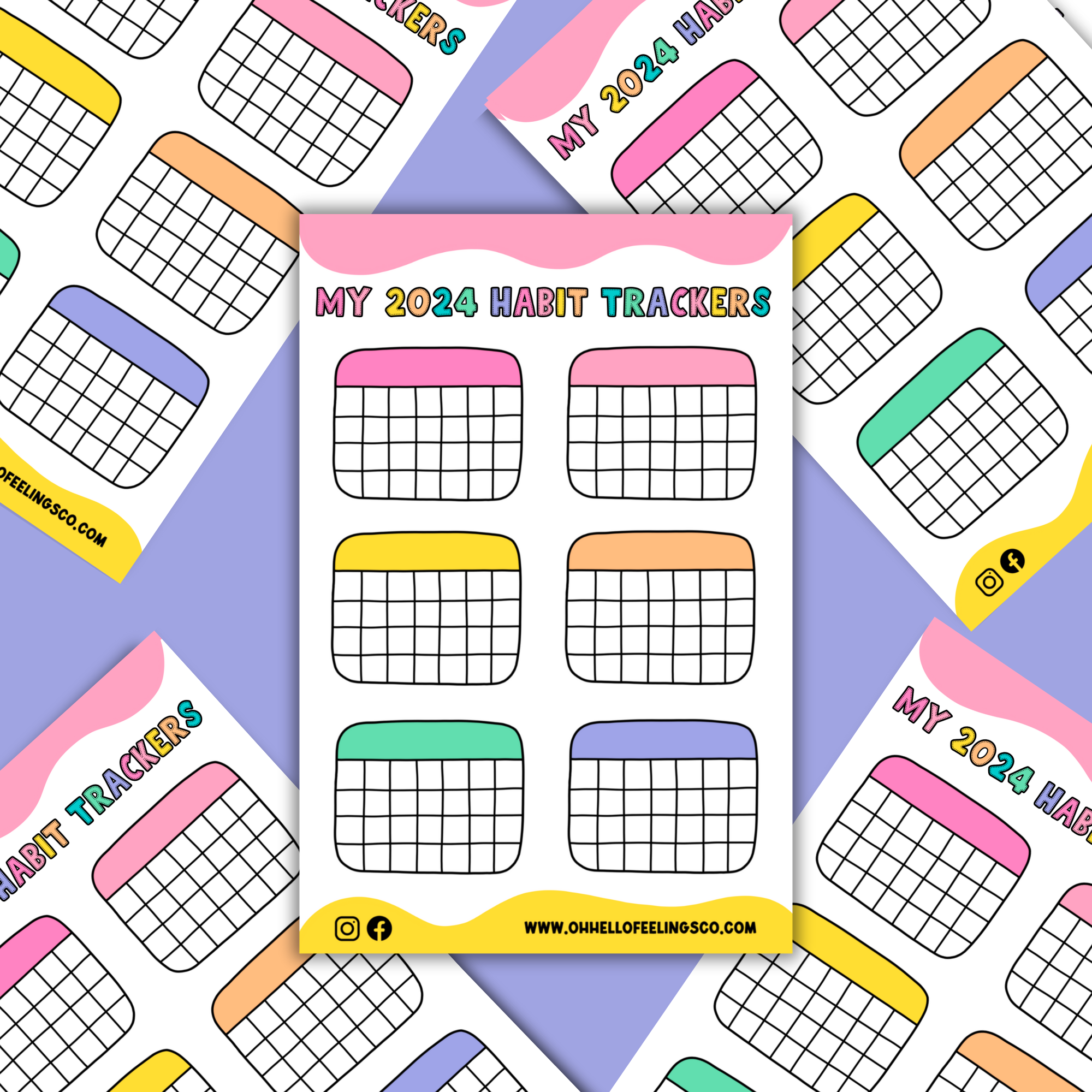 2024 Habit Trackers Sticker Sheet OhHelloFeelingsCo   33 