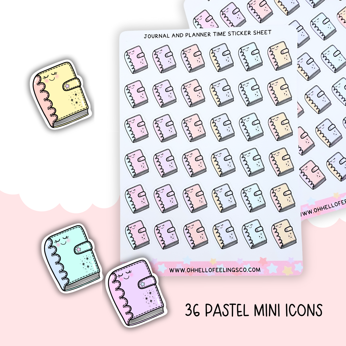 Journal and Planner Time | Mini Icon Sticker Sheet