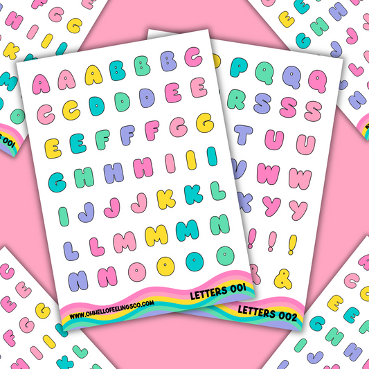 Alphabet Letters | Sticker Sheets