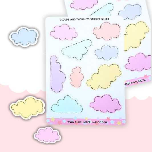 Clouds and Thoughts | Mini Icon Sticker Sheet