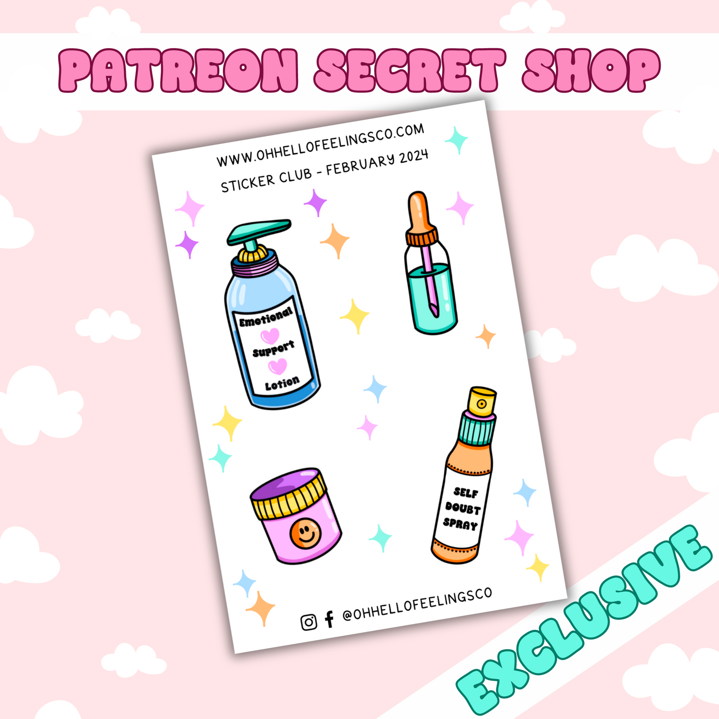 Self Care Potions | Patreon Exclusive Sticker Sheet