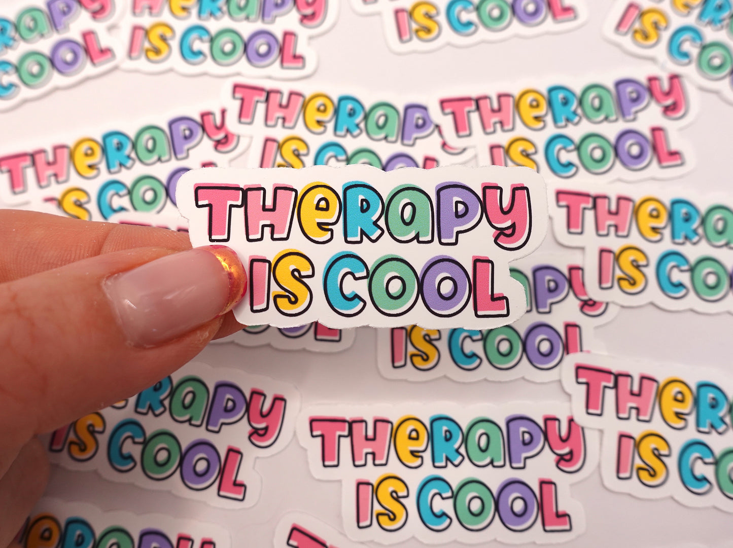 Therapy is Cool | Feelings Quote Sticker