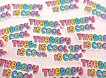 Therapy is Cool | Feelings Quote Sticker