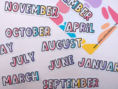 Painted Months | Sticker Pack