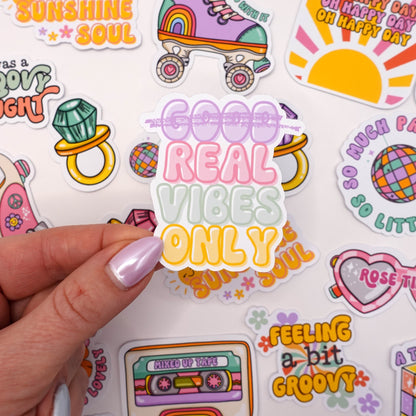 Real Vibes Only | Feelings Quote Sticker