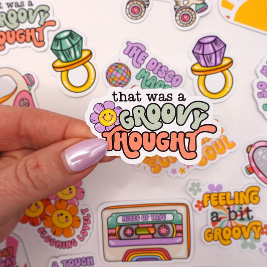 Groovy Thought | Feelings Quote Sticker