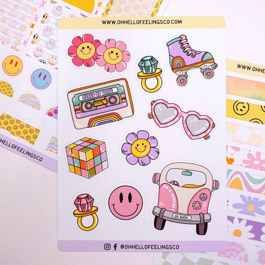 Retro Vibes |  Sticker Sheet