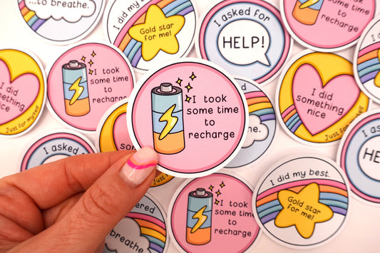 Recharge - reward | Feelings Quote Sticker