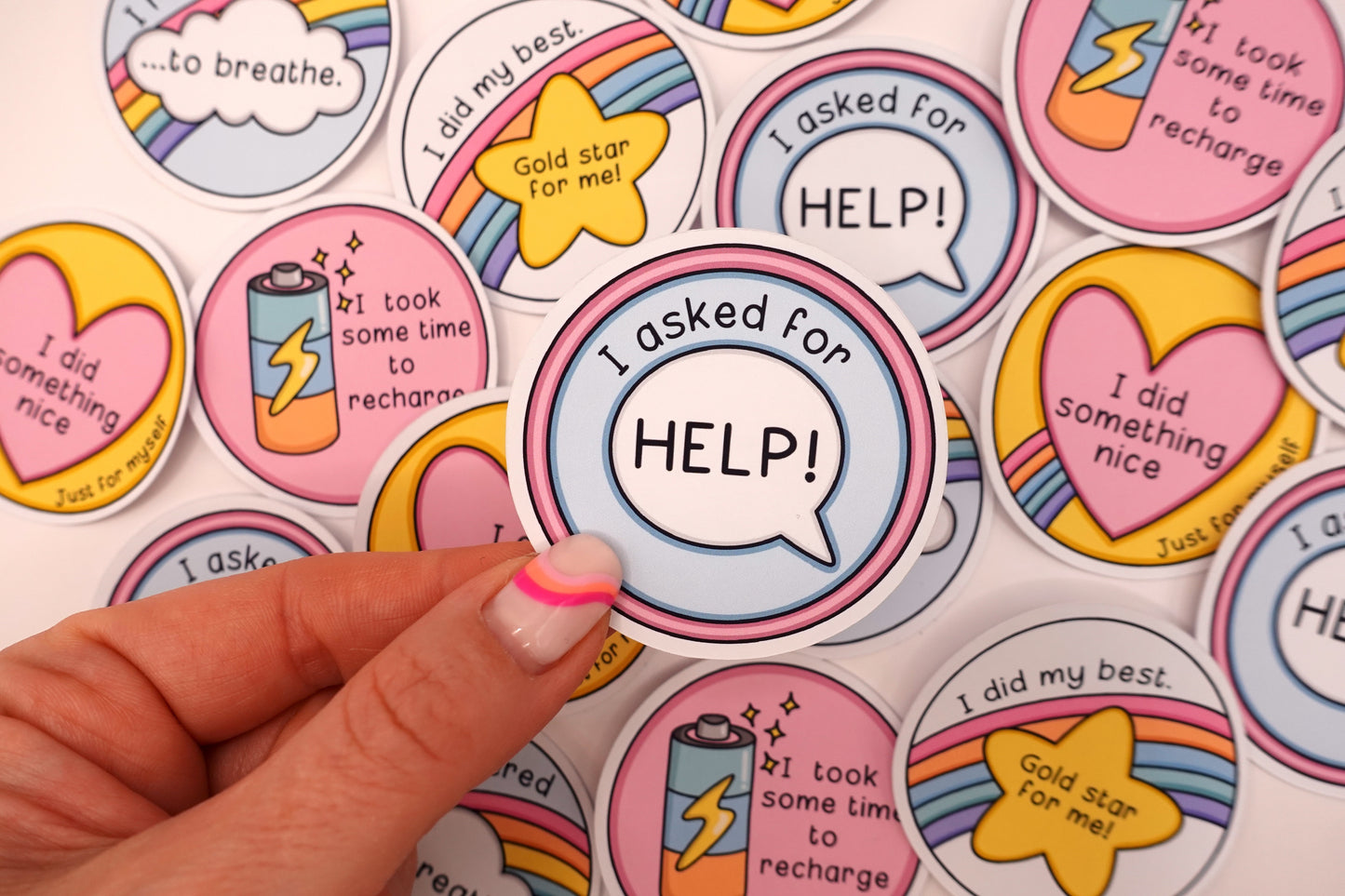 I asked for help - reward | Feelings Quote Sticker