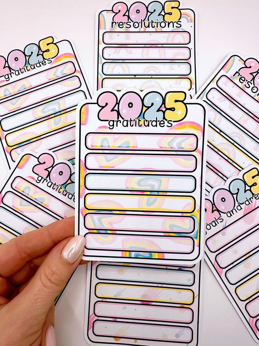 2025 Gratitude Sticker | Tracker Sticker