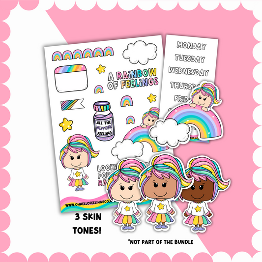 Star Rainbow Of Feelings | Sticker Sheet | Bundle